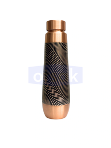 OTSAK Bouteille d'eau portable en cuivre pur gravé, étanche, écologique, grande capacité, design vintage, pour la maison et l'extérieur - Product Image 3