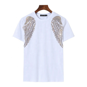 เสื้อผู้ชายประดับเพชรจากปากีสถาน เสื้อยืดผู้ชายคุณภาพสูง ออกแบบเองได้ เสื้อยืดประดับเพชรสำหรับผู้ชาย สไตล์ไฮสตรีท ไซส์พลัส - Product Image 6