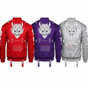 Men's Bomber <b>Jacket</b> with Geometric Print and <b>Patch</b> Designs Streetwear Zipper Closure Stand Collar Autumn Wear - Product Image 4