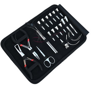 All in One Silver Hair Extension Tool Set with Micro Bead Crimper Bead Remover Pulling <b>Hook</b> Duckbill <b>Clips</b> Curved Sewing Needles - Product Image 1