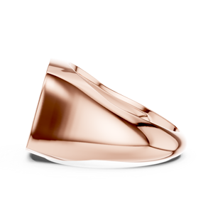 Bague signet pour homme en or rose sertie de diamants de laboratoire |   Bague carrée de luxe pour mariage et anniversaire - Product Image 3