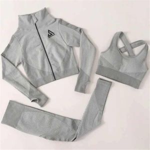 New Comfortable Yoga Wear Workout Women Yoga Set 3 Piece <b>Leggings</b> and Bra Set lightweight Custom Designed Yoga Set for Women - Product Image 2