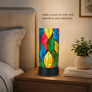 Colorful Leaf Table Lamp Decorative LED Bedside <b>Night</b> <b>Light</b> Modern Accent Lamp for Bedroom Living Room Office Home Decor Gift - Product Image 3