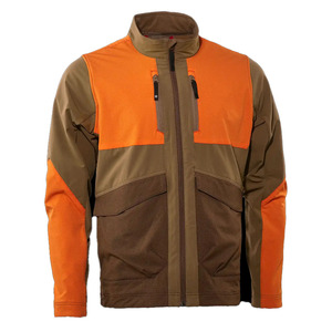 Men's Soft Shell <b>Jacket</b> Color Blocked Orange Brown Zip Fly Water Resistant Outdoor Hunting Coat Regular Fit Autumn Wear - Product Image 3
