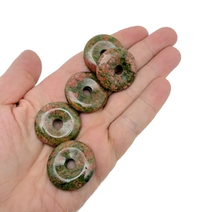 Donuts en Cristal Naturel, Donuts en Pierre de Cristal Unakite, Pierres Gemmes en Cristal, Donuts de Guérison en Cristal Reiki, Agate, Grossiste - Product Image 5