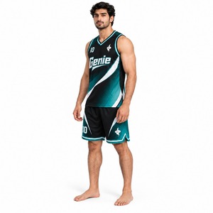Ensemble de maillot et short de basket-ball pour hommes, vêtements de sport athlétiques, respirants, légers, pour l'entraînement en équipe, la compétition, les jeux et les entraînements - Product Image 4
