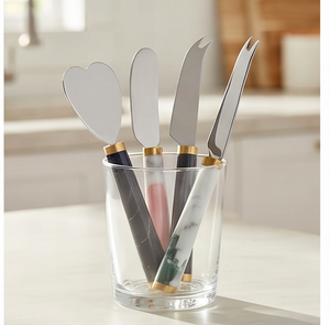 <b>Cheese</b> <b>Knife</b> <b>Set</b> Stainless Steel Blades With Plastic Handles Durable Modern Design Dishwasher Safe For Hotel Use And Cafe Use - Product Image 3