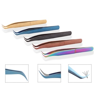 Pinzas de alta precisión para una aplicación detallada de pestañas diseñadas para mayor comodidad y menor fatiga en las manos Etiqueta privada para marca - Product Image 3