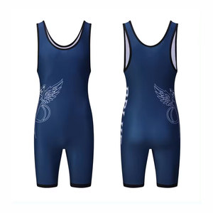 Wholesale High Quality Professional Wrestling Singlets Reversible Lightweight Stretch Spandex/Polyester Breathable Quick Dry - Product Image 4