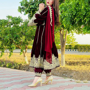 Robe afghane traditionnelle pour femmes, longue, brodée, à manches longues, modeste, pour occasions décontractées, fêtes et événements culturels - Product Image 2