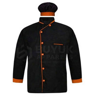 Veste de chef professionnelle pour hommes, ventilée, légère, durable, respirante, manches longues, fermeture à boutons, restaurant, bar