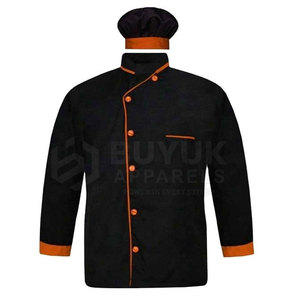 Veste de chef professionnelle pour cuisine, ventilée, légère, durable, respirante, manches longues, en polyester/coton tricoté, vêtements culinaires - Product Image 4