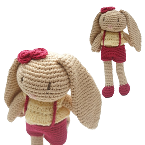 Peluche Lapin en Coton Doux Tricoté de Qualité Export, Jouet au Crochet Fait Main pour Filles de 5 à 7 Ans, Cadeaux de Baby Shower en provenance d'Indonésie - Product Image 5