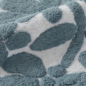 Floral Tufted Cotton Bath <b>Mat</b> Rectangle Non-Slip Rubber Backing Modern Home Use Machine Washable - Product Image 2