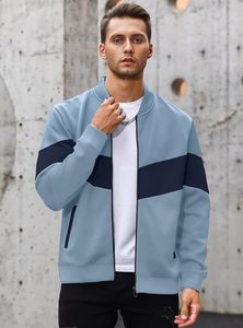 Blouson bomber classique zippé pour homme de haute qualité, sur mesure, mode décontractée, léger, vêtement d'extérieur saisonnier - Product Image 3