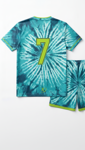 Conjunto de Camiseta y Pantalones Cortos de Voleibol Tribal Sublimados en Verde Menta, Personalizados al por Mayor, Uniformes de Equipo Absorbentes de Sudor, Sublimación Activa OEM - Product Image 5