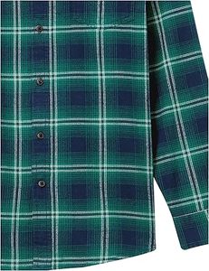 Chemises en flanelle unies, design personnalisé, manches longues pour hommes, motif à carreaux, chemises fantaisie 100% coton pour l'automne et l'hiver - Product Image 1