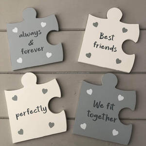 New Arrival Customised Bohemian Jigsaw Words Wooden Coaster Set Unique Table Topper <b>Mats</b> Pads for Home <b>Christmas</b> Customisable - Product Image 4