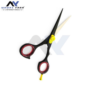 Customized Haircutting Scissors Gold & Black Sharp Hair Cutting <b>Barber</b> Salon Trimming Shears Hairdressing Scissors Logo - Product Image 3