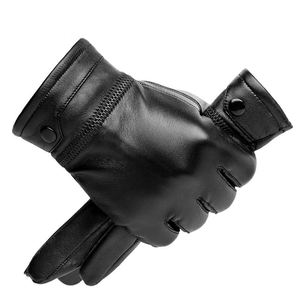 Guantes de piel de oveja de moda, cálidos para el invierno, para mujer. - Product Image 1