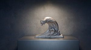 Porta Servilletas Metálico con Diseño de Olas Oceánicas, Textura Fundida, para Cocina, Comedor, Vajilla, Pedidos al por Mayor - Product Image 2
