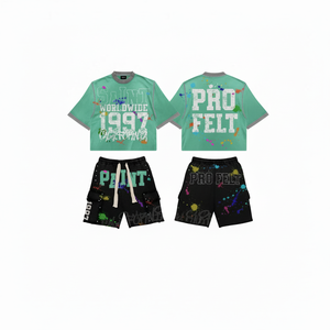 Nueva Camiseta de Manga Corta para Hombre, Estilo Hip Hop, Cuello Redondo, Algodón Lavado, Color Liso, Vintage, de Alta Calidad y Transpirable - Product Image 4