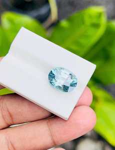 Piedras sueltas de circonita azul natural de Camboya, forma ovalada, para la fabricación de joyas, anillos, colgantes, pendientes, alta calidad. - Product Image 6