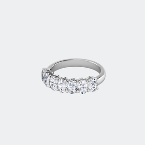 1.40CTW Oval Cut Lab Grown Diamond Prong Set 18K Gold Half-Eternity Luxury Ring - Product Image 2