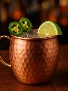 Copper Moscow mule mug set golden marina beverage <b>cups</b> <b>reusable</b> handmade serving mugs premium finish - Product Image 5
