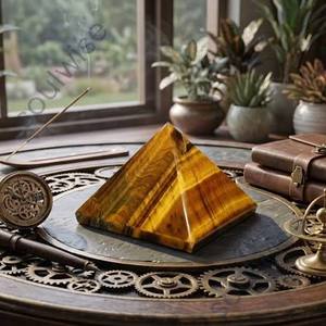Pyramide en pierre naturelle d'agate Chakra, pierre précieuse polie, écologique, décoration intérieure, guérison, Feng Shui - Product Image 4
