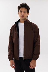 High Quality Luxury Blank Custom Logo <b>Men's</b> Bomber <b>Jacket</b> Reversible Hot Sale Fashion Reversible Full Zipper Coated <b>Jacket</b> - Product Image 2