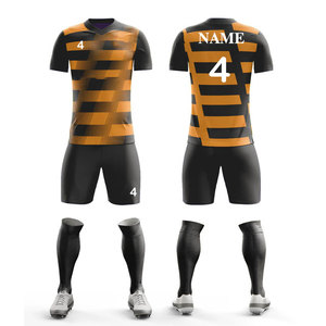 Nouvelle arrivée, uniforme d'équipe de club, couleur unie, vêtements de sport imprimés numériquement, ensembles d'uniformes de club de football, polyester/nylon léger - Product Image 1