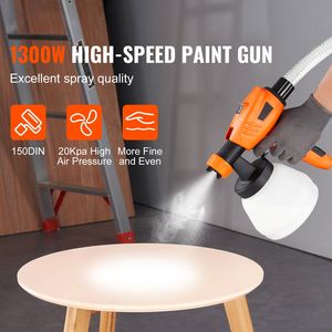Pistola de Pulverización Eléctrica de 1300W, Manguera de Aire de 1300ml/800ml, 5 Boquillas de Cobre, Pulverizador de Pintura HVLP de 150 Din, 100% de Clientes Satisfechos - Product Image 2