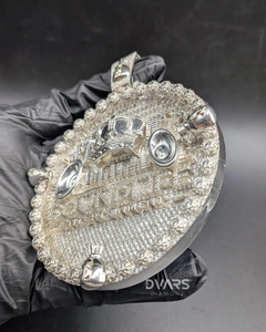 Pendentif rond personnalisé avec nom, logo ou lettre, en moissanite, plaqué or, style hip-hop pour hommes - Product Image 4