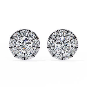 Aries Jewel Fashion Designer Round Lab Grown Diamond 14K Gold IGI Certified <b>Earring</b> <b>Tops</b> for Gift Party & Anniversary - Product Image 5