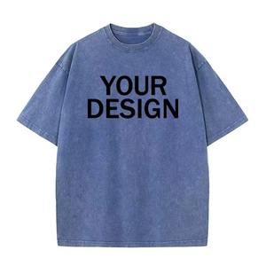 T-shirt unisexe en coton lavé, motif imprimé vintage personnalisé, coupe oversize, manches courtes, style streetwear pour homme, t-shirt décontracté - Product Image 4