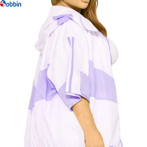 ชุดเซ็ตเสื้อแจ็คเก็ตมีฮู้ดซิปและกางเกงขาสั้น 2 ชิ้น สำหรับผู้หญิง ระบายอากาศได้ดี กันลม ไซส์ใหญ่ แฟชั่นฤดูใบไม้ผลิและฤดูร้อน แบบยูนิเซ็กส์ - Product Image 5