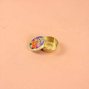 Brass Printed Design Kumkum Holder for Pooja, Gifting and Home Decor - Product Image 5