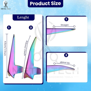 Beauty & Crafts 2 Pcs Hair Parting & Sectioning Rings Straight & Curve Stainless Steel Finger <b>Tool</b> For Precise Hair Styling - Product Image 2