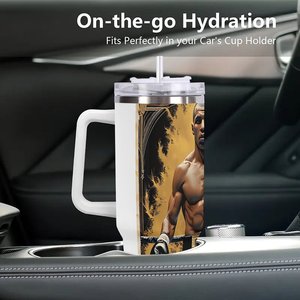 Gobelet isotherme en acier inoxydable 40 oz avec design personnalisé pour les fans de boxe - Product Image 3