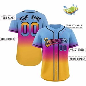 Maillots de baseball imprimés par sublimation, personnalisés, professionnels, unisexes, 100% polyester, envoyés par Dress Sports - Product Image 6