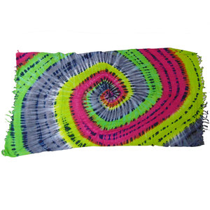 Tie Dye Psychedelic Art <b>Sarong</b> Bohemian Cotton Viscose Rayon Women's Pareo Customized Design Beach Cover Summer Traditional - Product Image 5