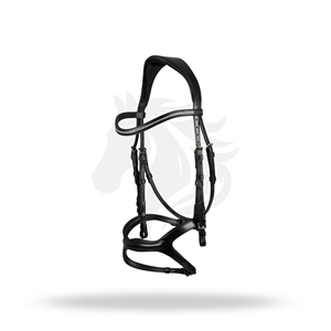 Brida Anatómica SAN PAOLO Negra, Talla Completa, Brida Inglesa para Montar a Caballo, Cómoda para el Caballo - Product Image 1