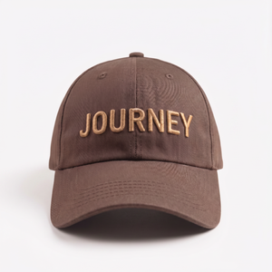 Gorras de Béisbol Personalizadas OEM de 6 Paneles con Logotipo Bordado, Gorras de Algodón Marrón sin Estructura para Hombre - Product Image 1