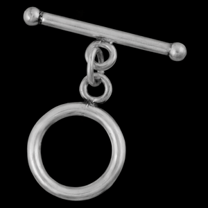 Chakralume 925 Sterling <b>Silver</b> Plated Round Toggle Clasp 26mm Jewelry Making Secure Closure DIY Wholesale OEM Supplier - Product Image 2
