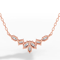 Collier pendentif en or 14 carats avec diamant de laboratoire fantaisie en forme de feuille, émeraude taille marquise, certifié, bijoux de luxe raffinés, cadeau de mariage pour femme