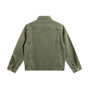 Veste en jean rose personnalisée pour hommes et femmes, coupe oversize, style streetwear, délavée, décontractée, unisexe, en coton, épaules tombantes - Product Image 4