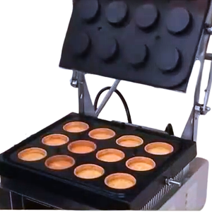 Electric Wafer Machine 12 Holes Round Tart Maker Tart Pie Maker Stainless Steel Adjustable <b>Thermostat</b> Push Button <b>Control</b> - Product Image 6