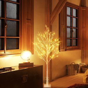 Albero di Natale Artificiale con Fiocchi di Neve, 4 Piedi, 48 Luci LED, Decorazione per Casa, Feste, Natale, Matrimoni - Product Image 2