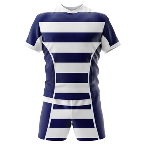 Vêtements de rugby fabriqués en usine, nouvelle arrivée, 100% polyester, avec logo d'équipe personnalisé, qualité sportive, vêtements de sport de rugby - Product Image 1